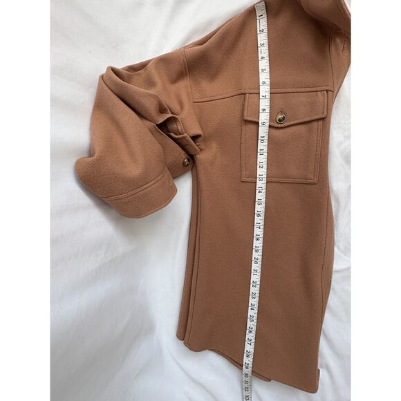 Phardi European Coat Camel Brown Belted Size EU 40 US sz M/L Classy Old Money - Picture 9 of 10